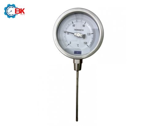 Đồng hồ nhiệt độ Yamaki D100mm 0-150 độ C chân đứng L150mm