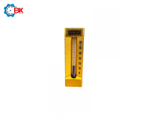 Nhiệt kế góc thủy ngân Yamaki 0-60 độ C L100mm ren 1/2″
