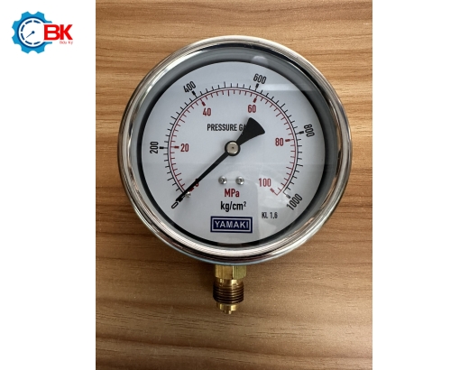 ĐỒNG HỒ ÁP SUẤT YAMAKI D100MM 0-1000KG/CM2 VỎ INOX CHÂN ĐỒNG REN 3/8″BSP