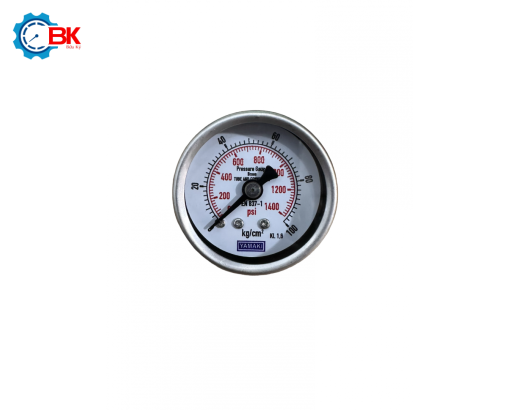 Đồng hồ áp suất Yamaki D40mm 0-100kg/cm2 vỏ thép chân đồng ren sau 1/8"NPT