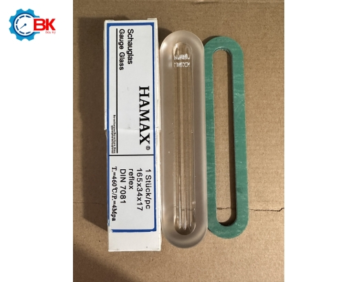 Kính thủy lò hơi HAMAX 165x34x17mm/DIN 7081
