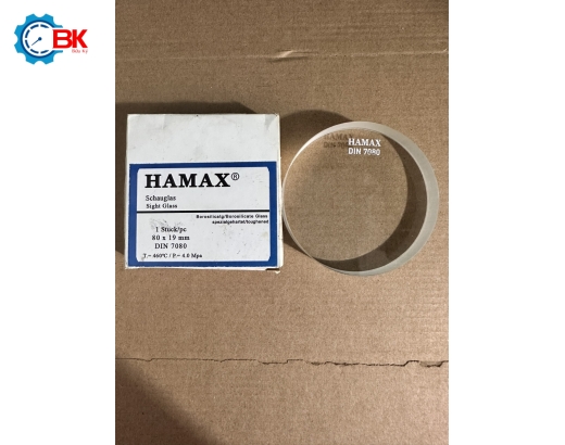 Kính tròn quan sát HAMAX D80x19mm/DIN 7080