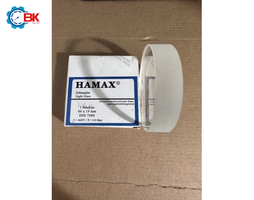 Kính tròn quan sát HAMAX D80x19mm/DIN 7080
