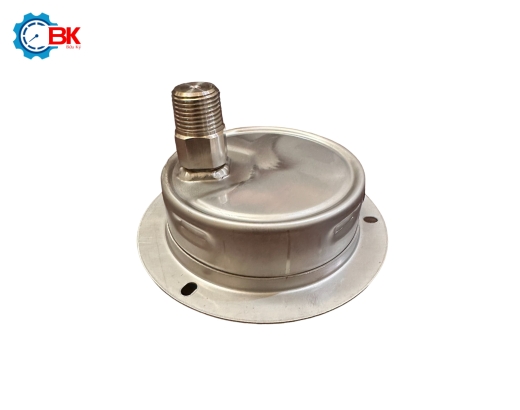 Đồng hồ áp suất Yamaki D100mm -1-0bar Inox316SS toàn bộ chân sau ren 1/2"NPT