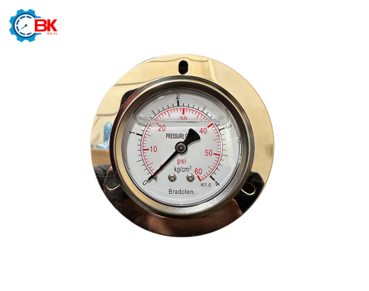 ĐỒNG HỒ ÁP SUẤT BRADOTEN D63MM 0-4KG/CM2 CHÂN SAU REN 1/4"NPT