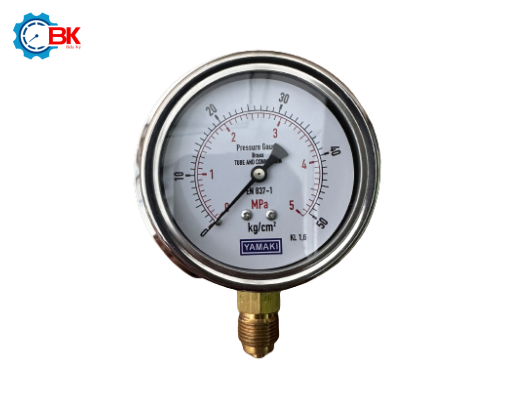ĐỒNG HỒ ÁP SUẤT YAMAKI D75MM 0-50KG/CM2 VỎ INOX CHÂN ĐỒNG REN 3/8″BSP