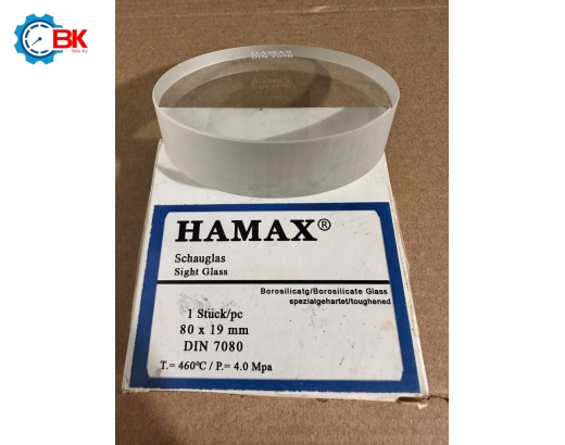 Kính tròn quan sát HAMAX D80x19mm/DIN 7080