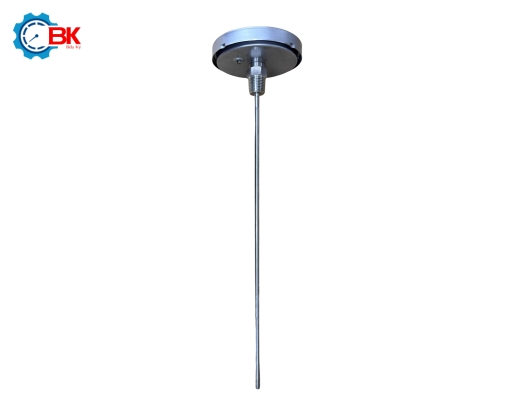 Đồng hồ nhiệt độ Yamaki D100mm 0-250 độ C chân sau L400mm