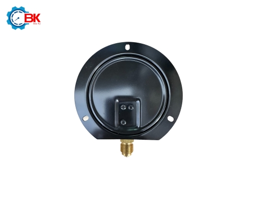 ĐỒNG HỒ ÁP SUẤT HƠI D100MM 0-16KG/CM2 VỎ THÉP ĐEN CHÂN ĐỒNG 3/8″BSP